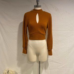 Crop Open Back Sweater